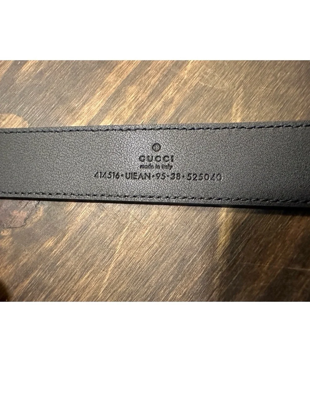 Gucci Black Bee-Print Leather Belt with Silver Double-G Buckle